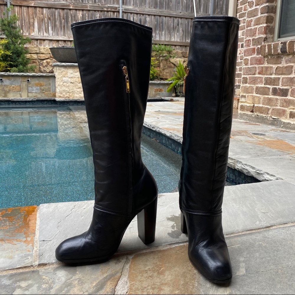 Elizabeth & James | black knee high heeled boots